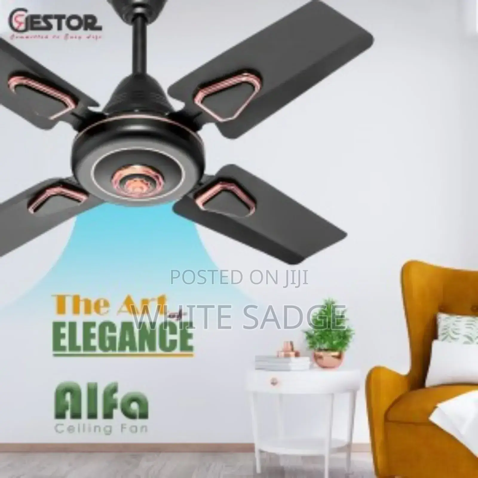 Elegance Ceiling Fan Short Blade