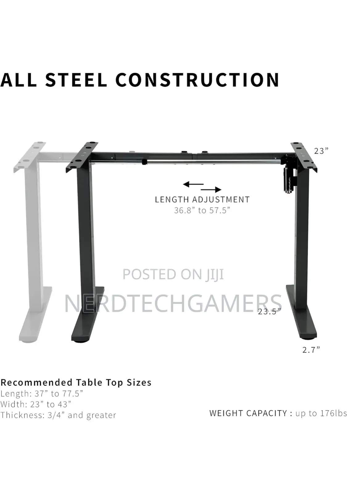 VIVO Electric Desk Standing Height Adjustable Height
