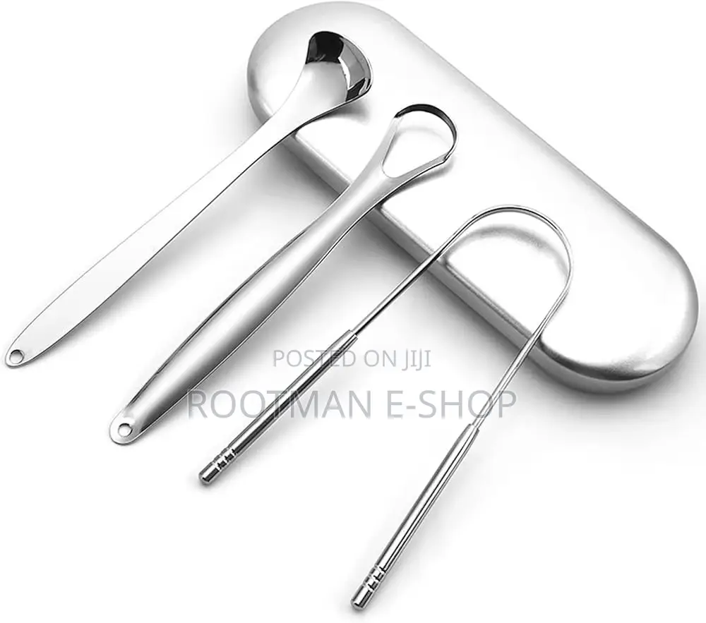 Stainless Steel Tongue Tounge Cleaner Scraper Dental Care