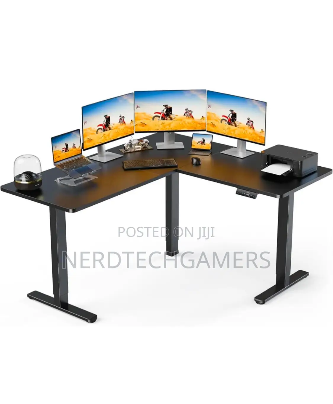 Ergear 63” Dual L Shaped Standing Electric Height Adjustable