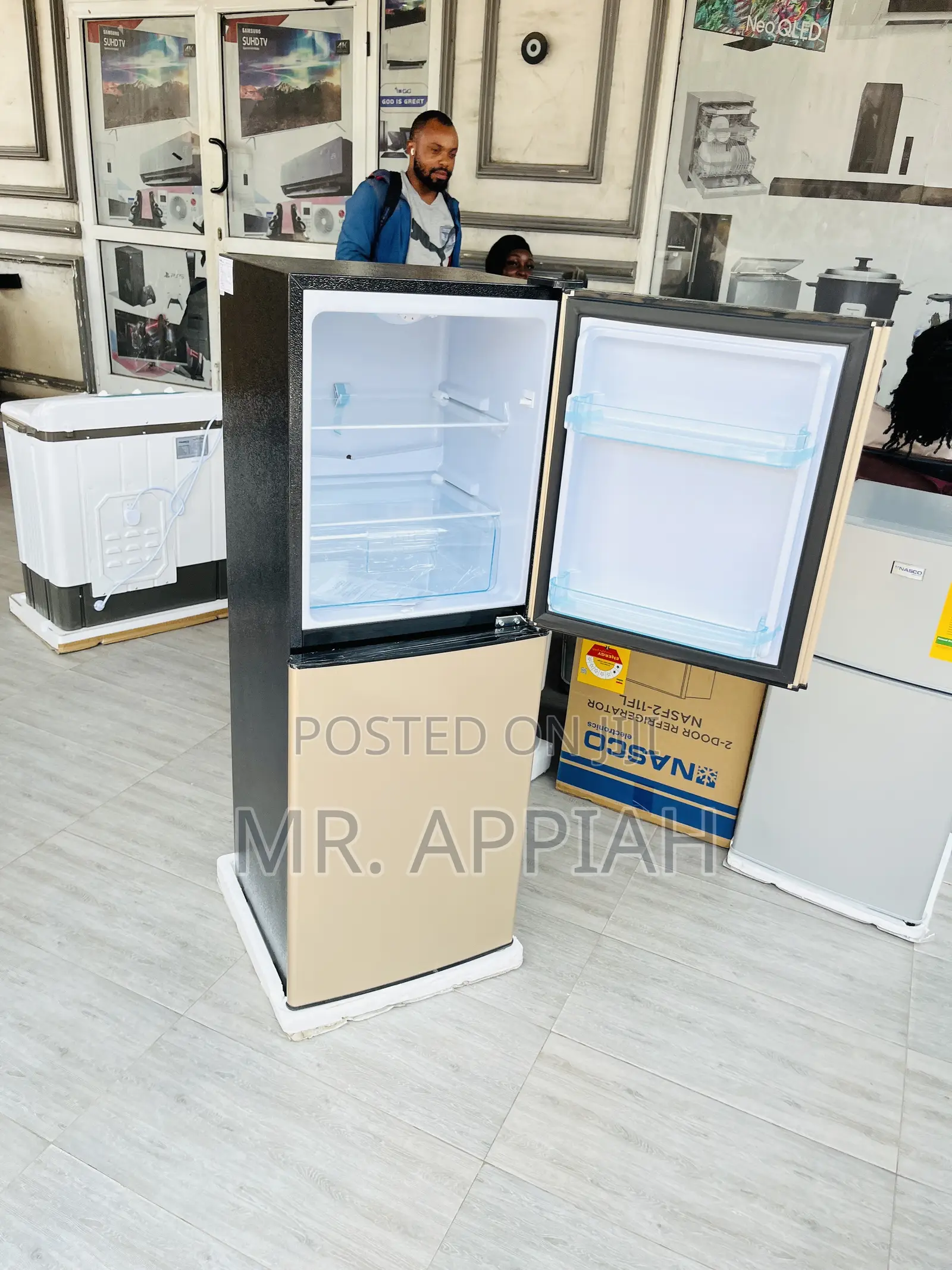 Extremely Cooling Nasco Nasco D2-18fl 2 Door Fridge(Gold).