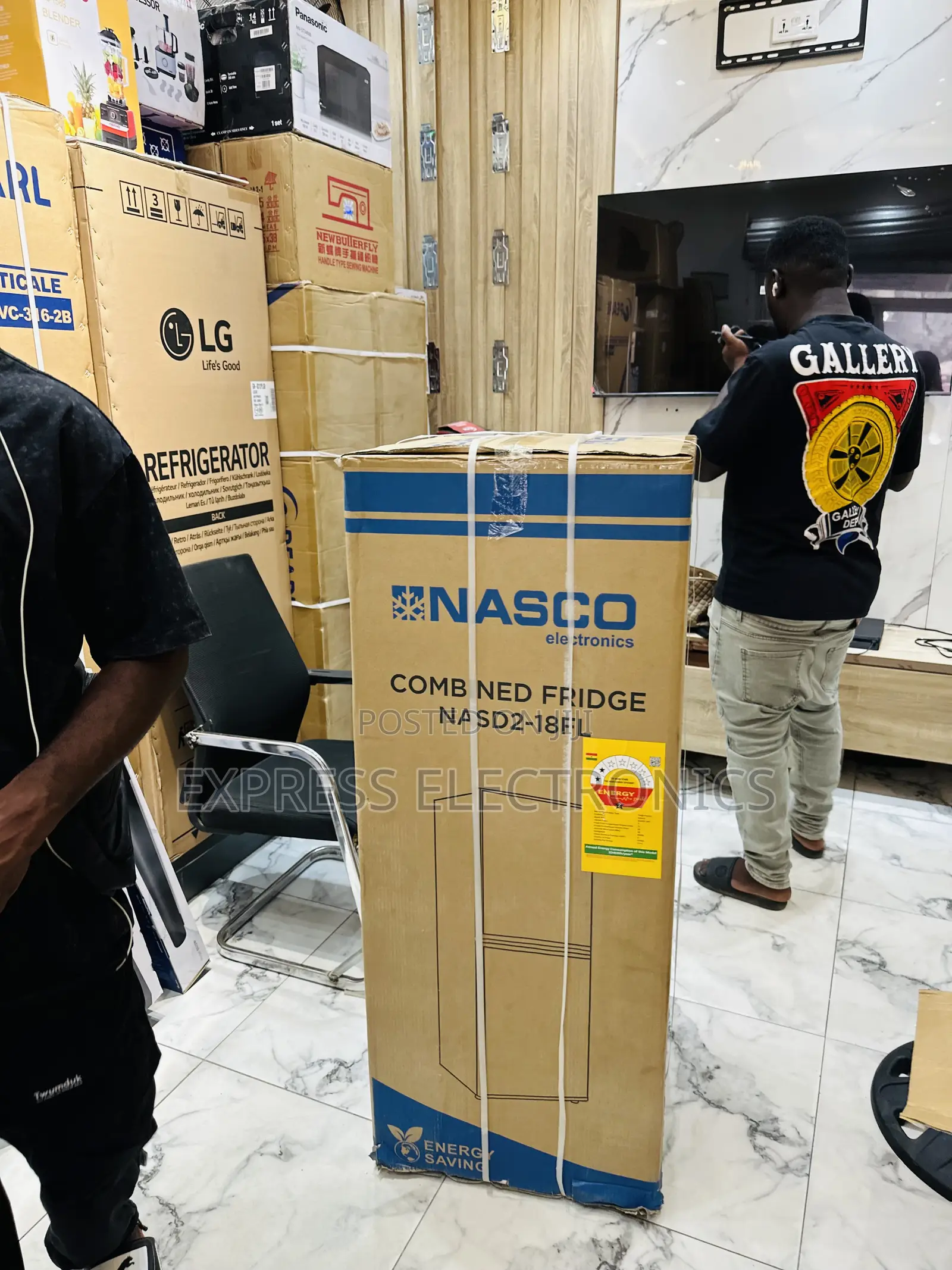 Nasd2-18fl Double Door Fridge Nasco Gold Color