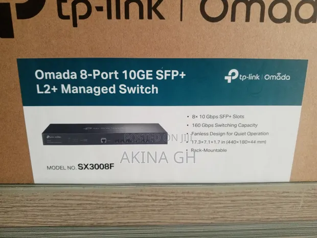 Tp-Link Omada 8 Port L2+ Managed Switch 10GE SFP+ SX3008F 2
