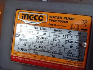 High-Head 0.5hp Submersible Ingco Water Pump Japan Model Mad