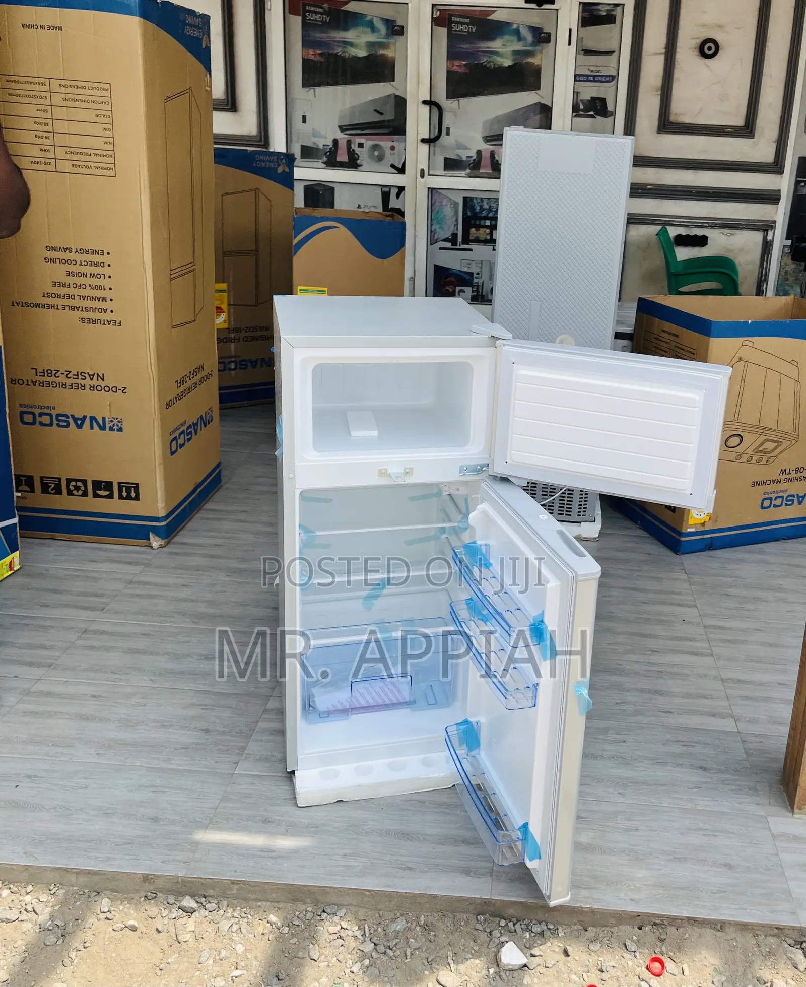 Original Nasco Nasf2-12s Top Mount Freezer Fridge(Gray).