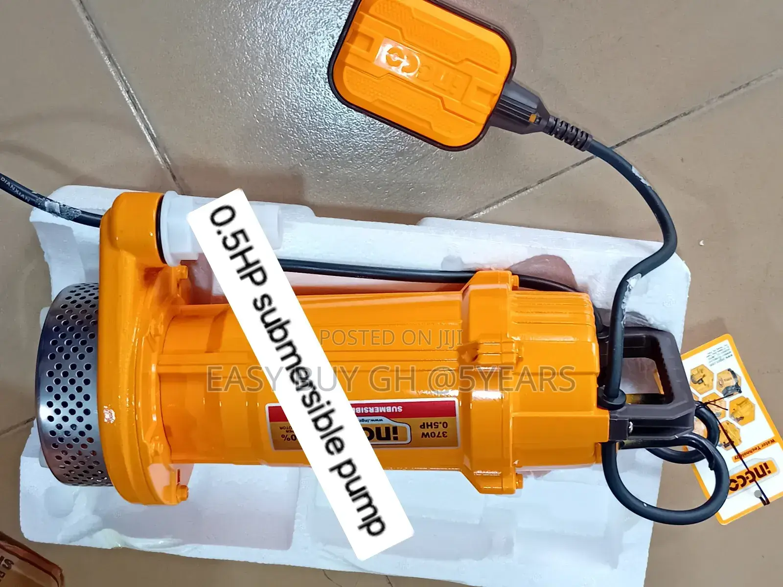 Lovely 0.5HP 370watts Ingco Submersible Water Pump