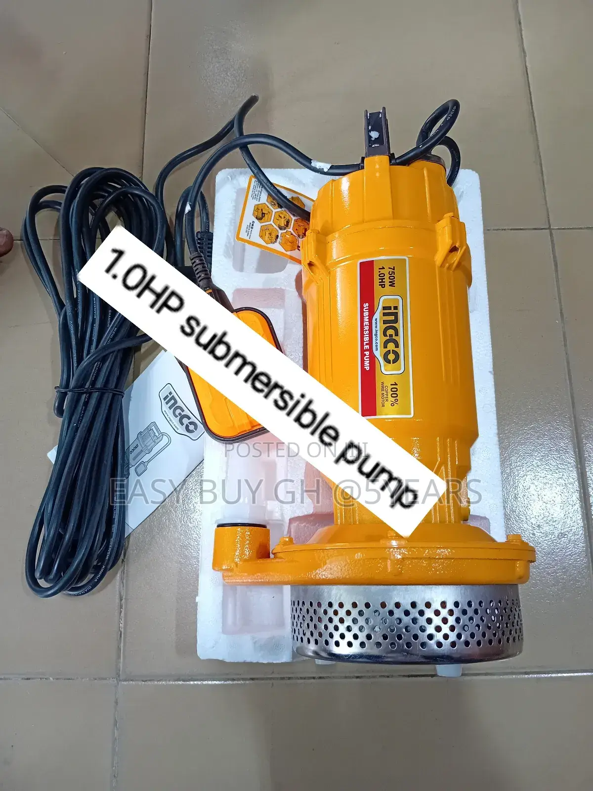 Validated 1inch Ingco 750watts 1.0HP Submersible Water Pump
