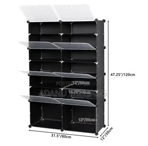 12 Tiers Shoe Storage Cabinet With Baffle
