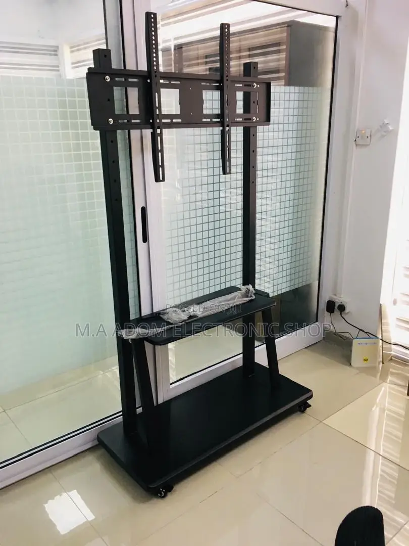 Adjustable Height TV Cart for 60"-100" Screens