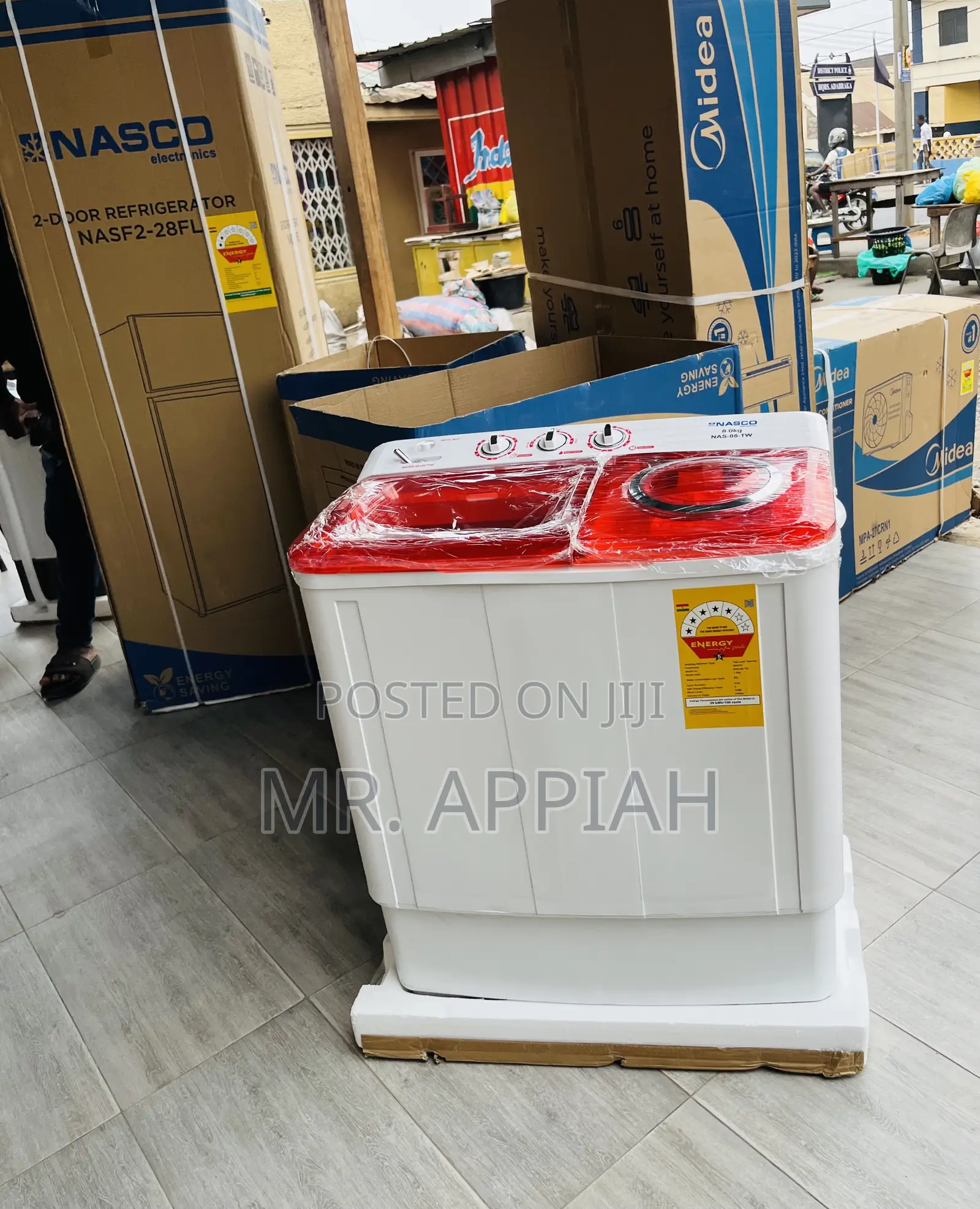Effortless Cleaning Nasco 8kg Semi-Auto Washing Machine