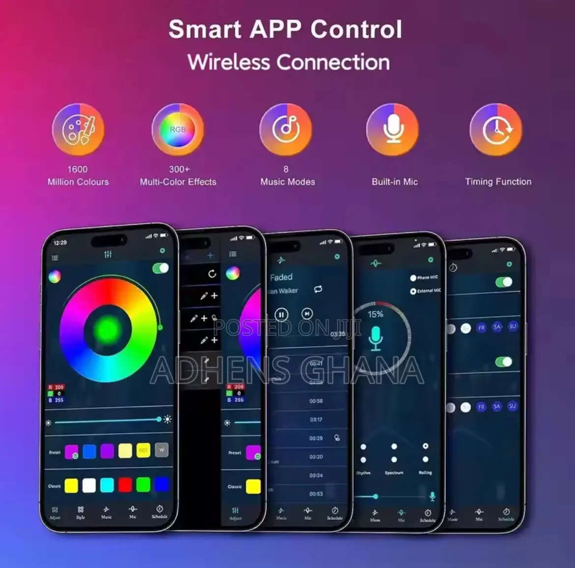 Smart RGB Floor Lights With Phone App Control
