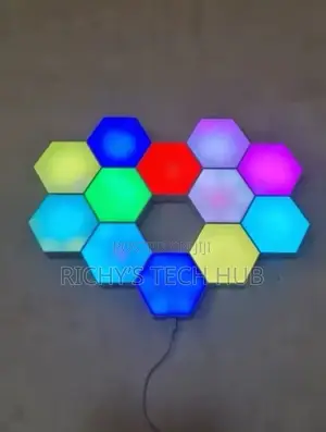 12pcs Hexagon Wall Gaming Decor RGB Smart Light Panel