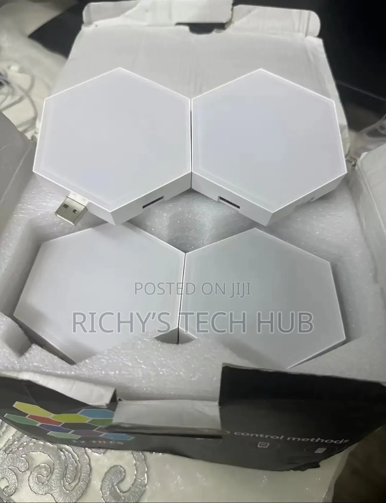 12pcs Hexagon Wall Gaming Decor RGB Smart Light Panel