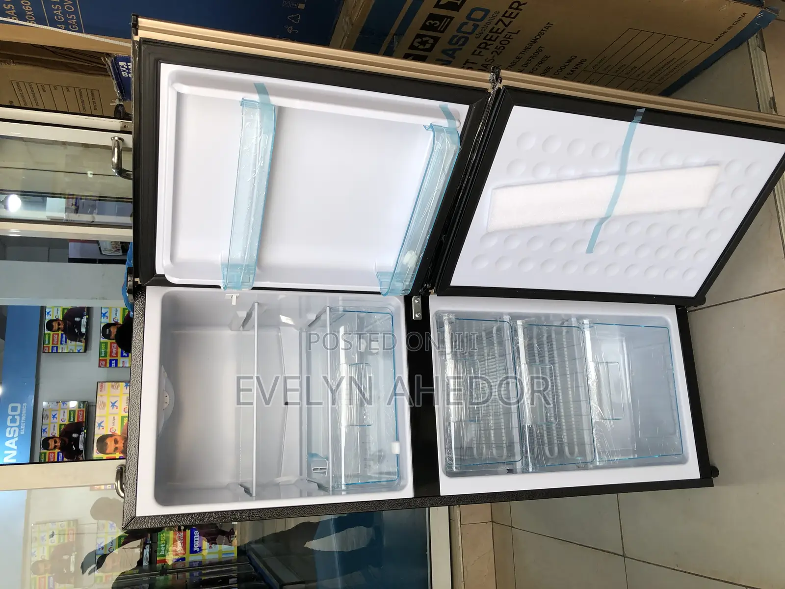 Nasco Bottom Fridge With 2 Doors 136 Liters Available