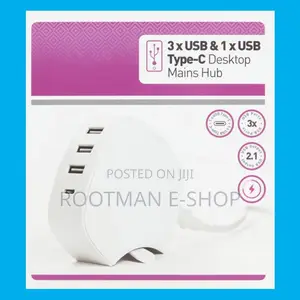 3x USB 1x USB Type-C Desktop Hub Home Use Fast Charging