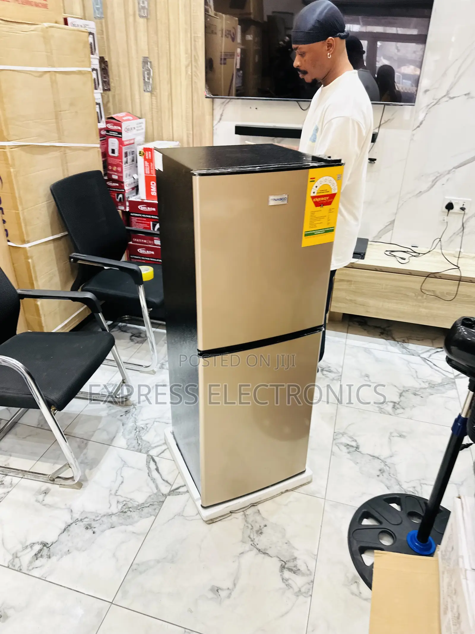 Friendly Budget Double Door Fridge Nasco Gold Bass2-18fl