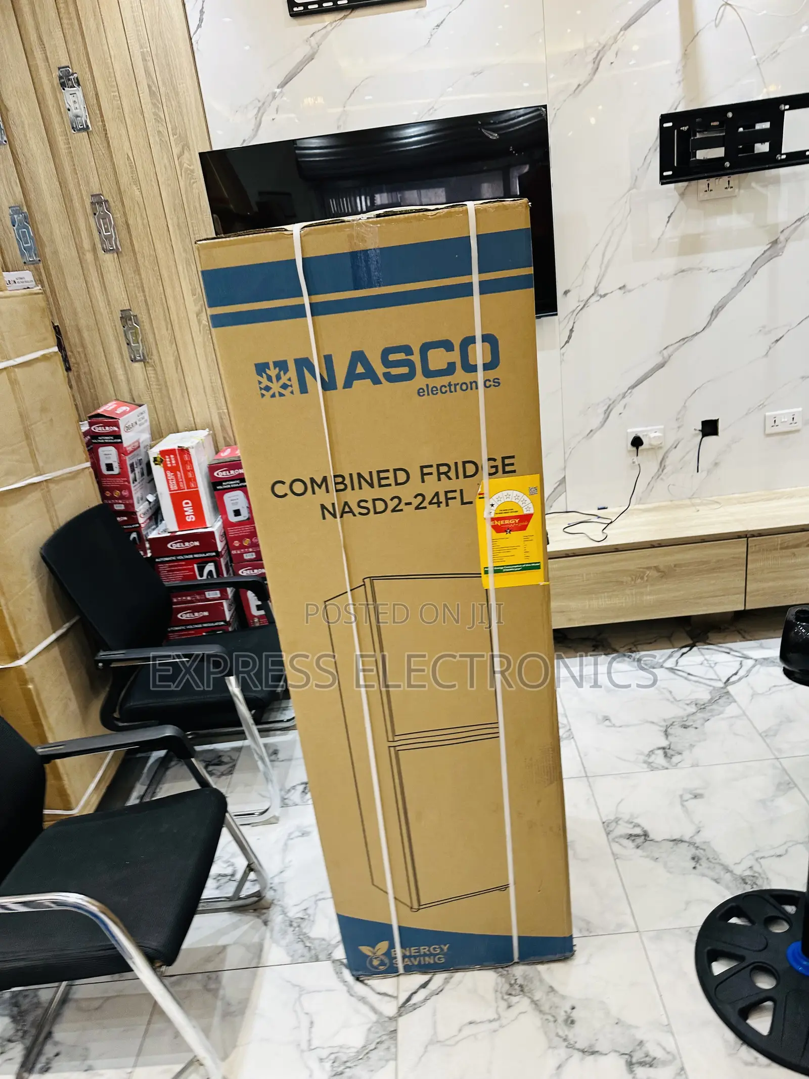Stainless Steel Grey Fridge Nasco Nasd2-24fl Double Door