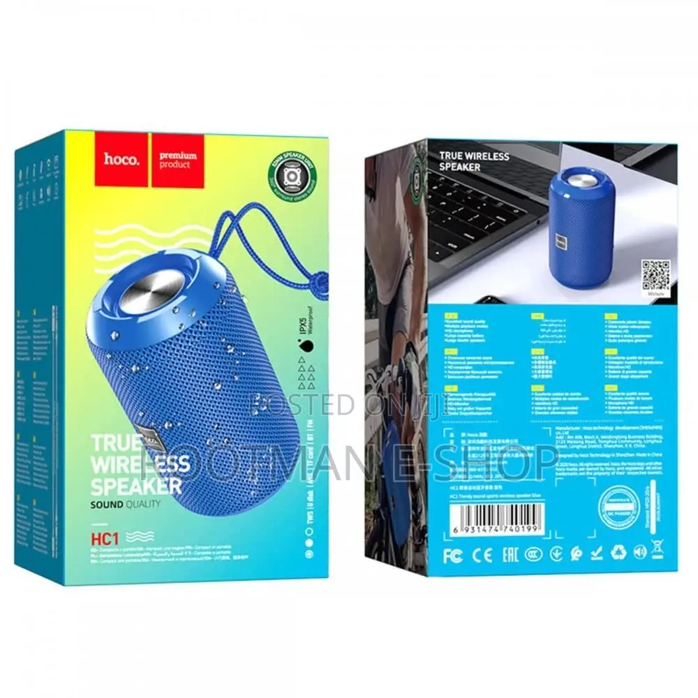 Hoco Trendy Sound Wireless Bluetooth,TWS,TF Card,USB,AUX,FM
