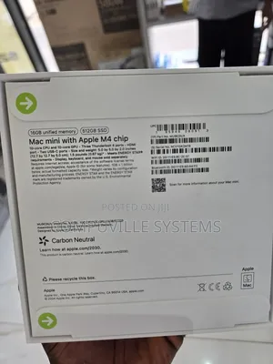 New Desktop Computer Apple Mac Mini M4 16GB Apple M4 SSD 512GB