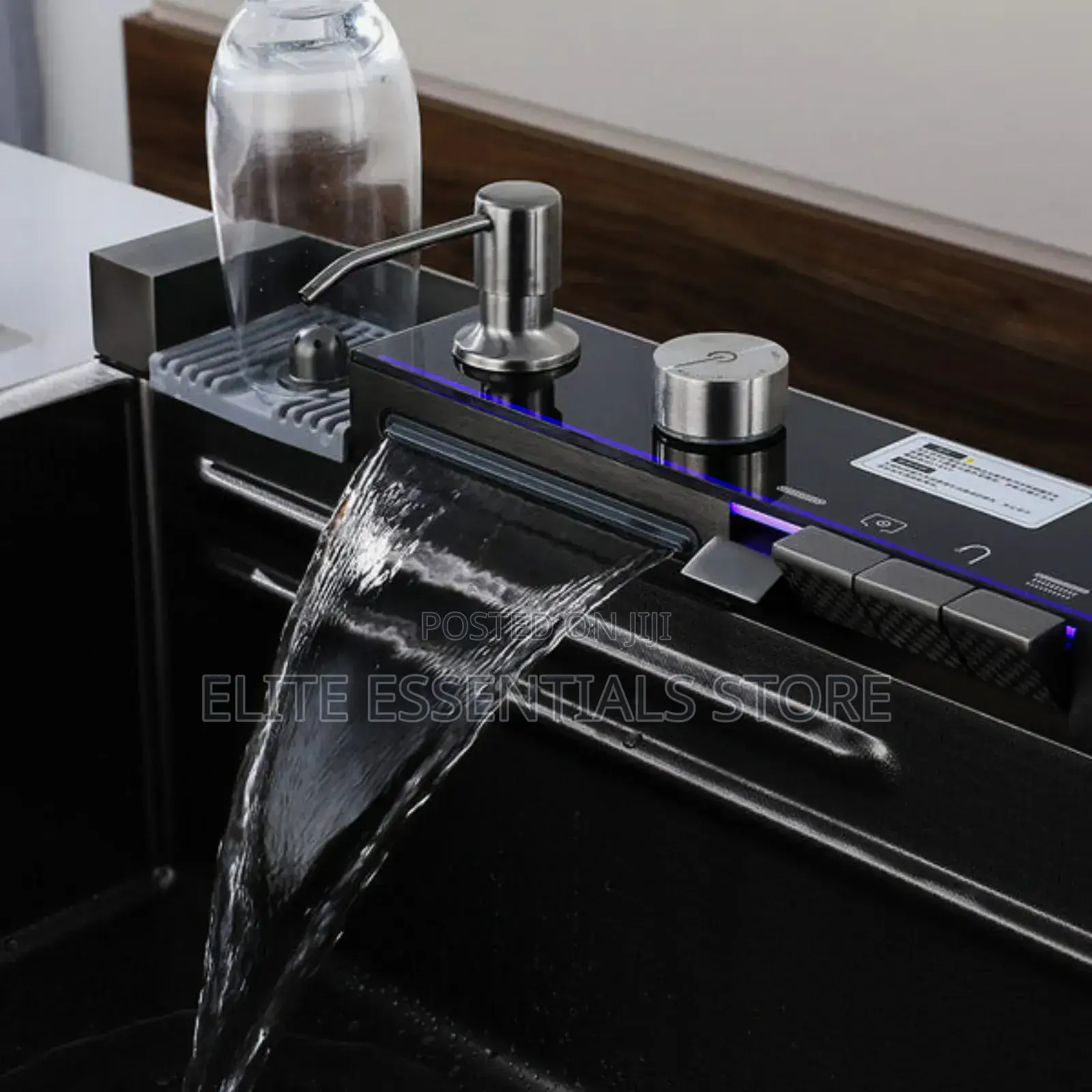 Luxury Digital Kitchen Sink With Soap Dispenser, Cup Washer