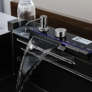 Luxury Digital Kitchen Sink With Soap Dispenser, Cup Washer