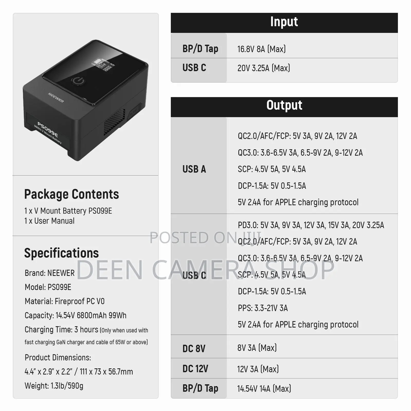 Neewer v Mount Battery Ps099e 6800mah 14.5v 99wh