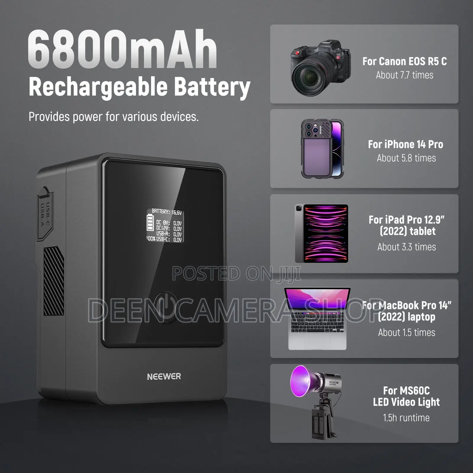 Neewer v Mount Battery Ps099e 6800mah 14.5v 99wh