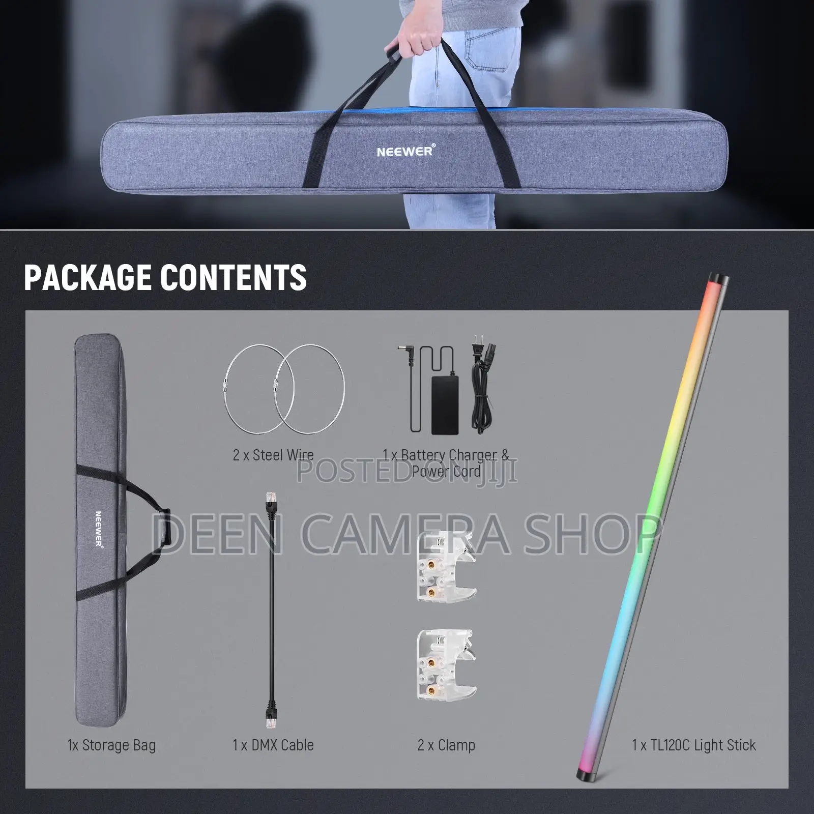 Neewer Tl120c 42w RGB Tube Light With App/2.4g/DMX Control