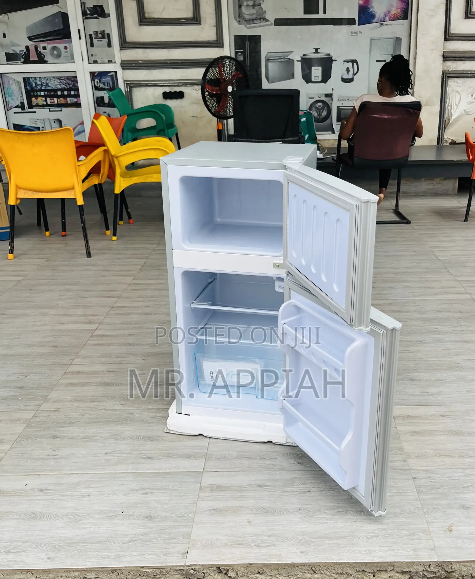 Shop Unique Nasco Nasf2-11fl 2 Door Electric Fridge,Gray