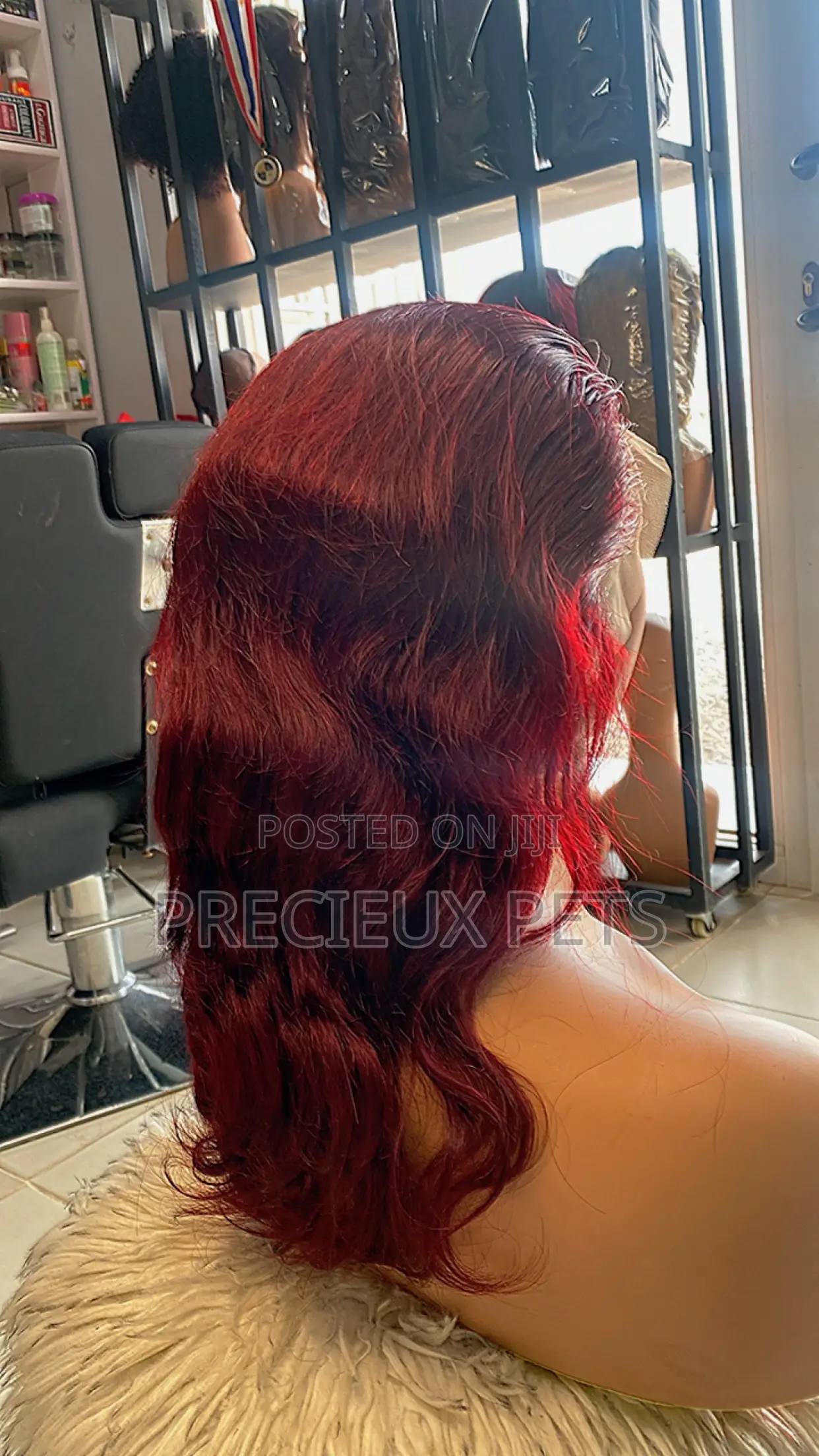 18 Inches Wine Color Wig