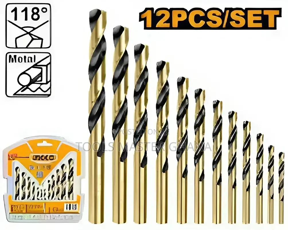 12 Pcs Hss Twist Drill Bits Set - Akdb1125