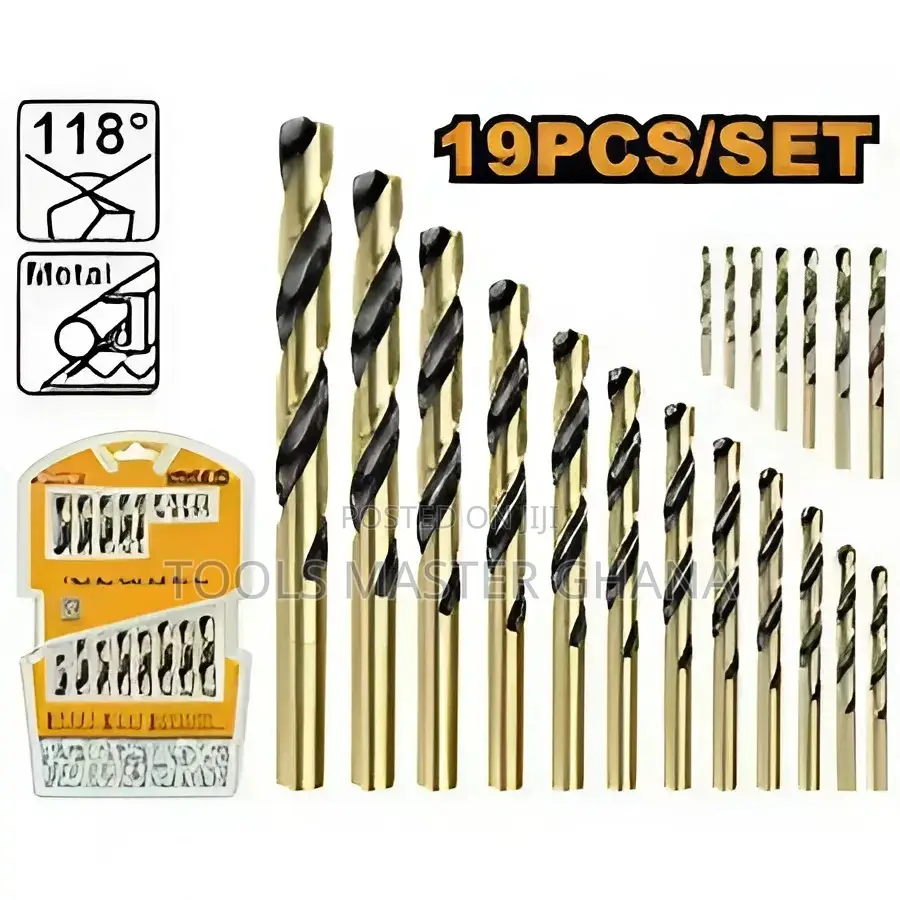 19pcs Hss Twist Drill Bits Set - Akdb9190