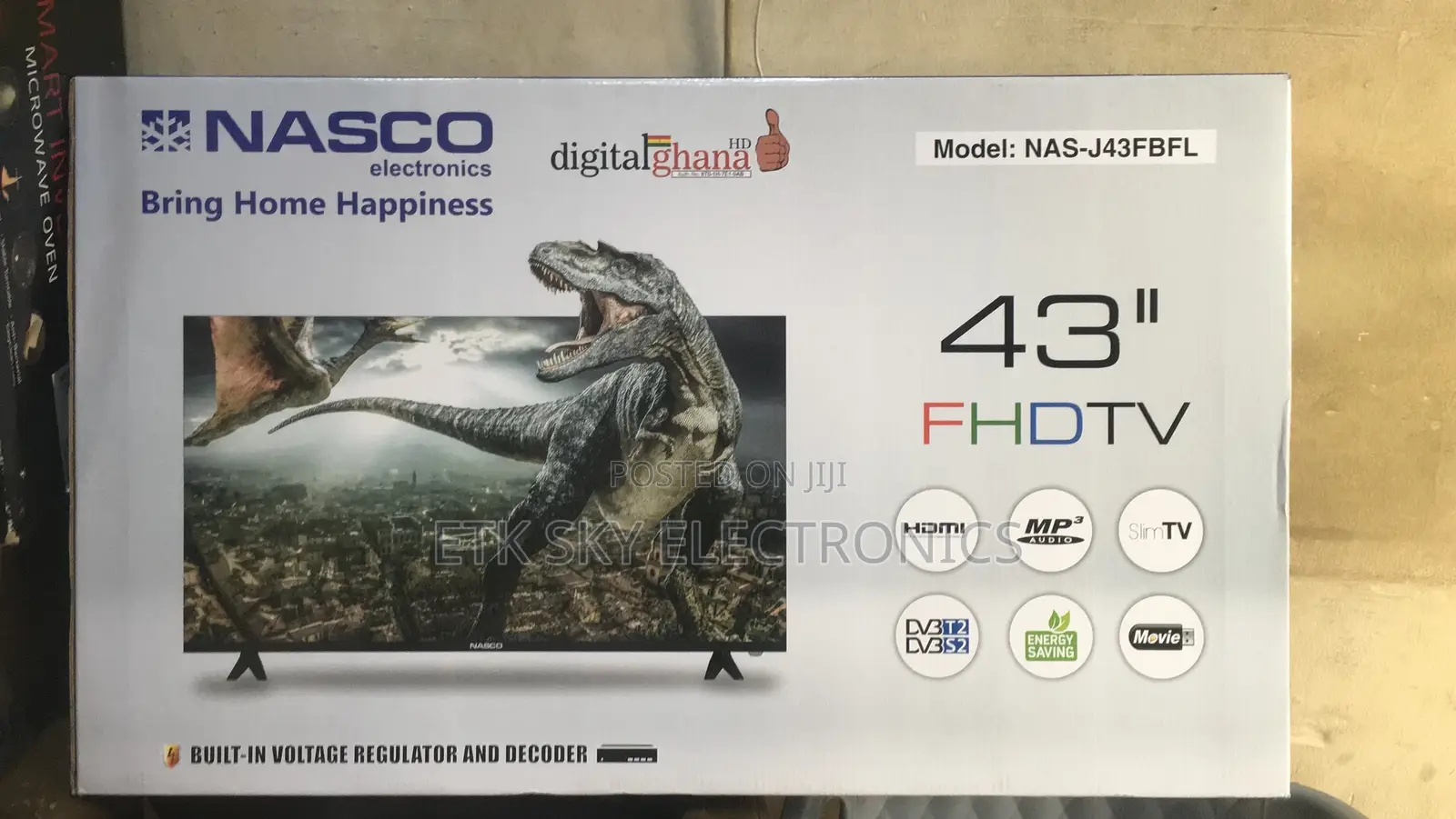 Streamlined Nasco 43 Led FHD Digital Satellite Tv