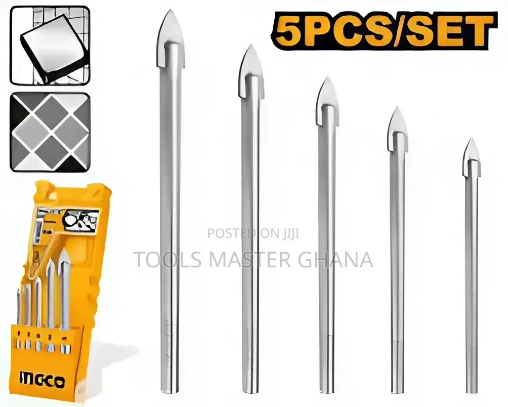 5 Pcs Glass Drill Bits - Akd7058