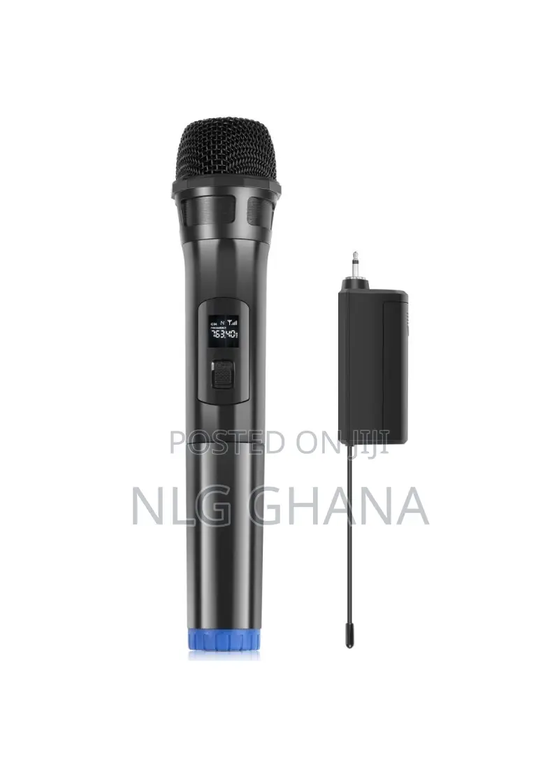 Uhf Wireless Dynamic Microphone With LED Display Battery Pow