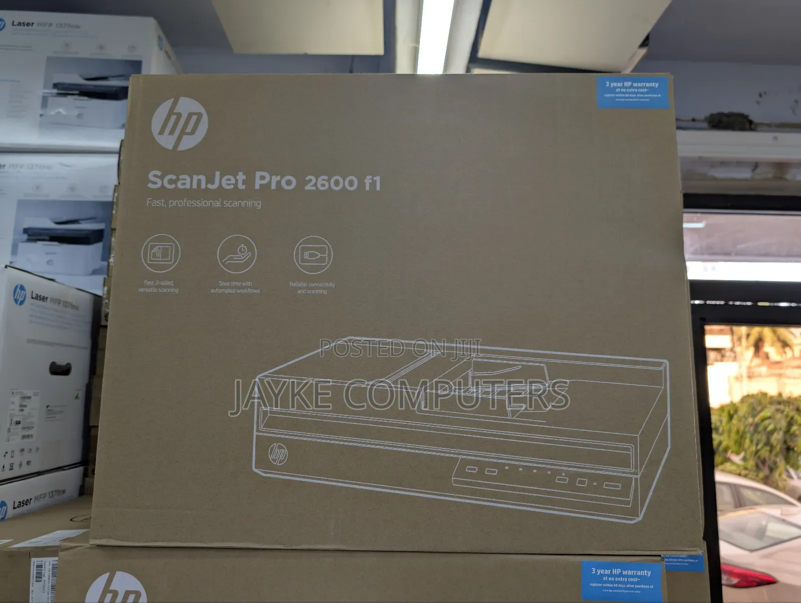 HP Scanjet Pro 2600 F1, Fast 2-Sided Scanning