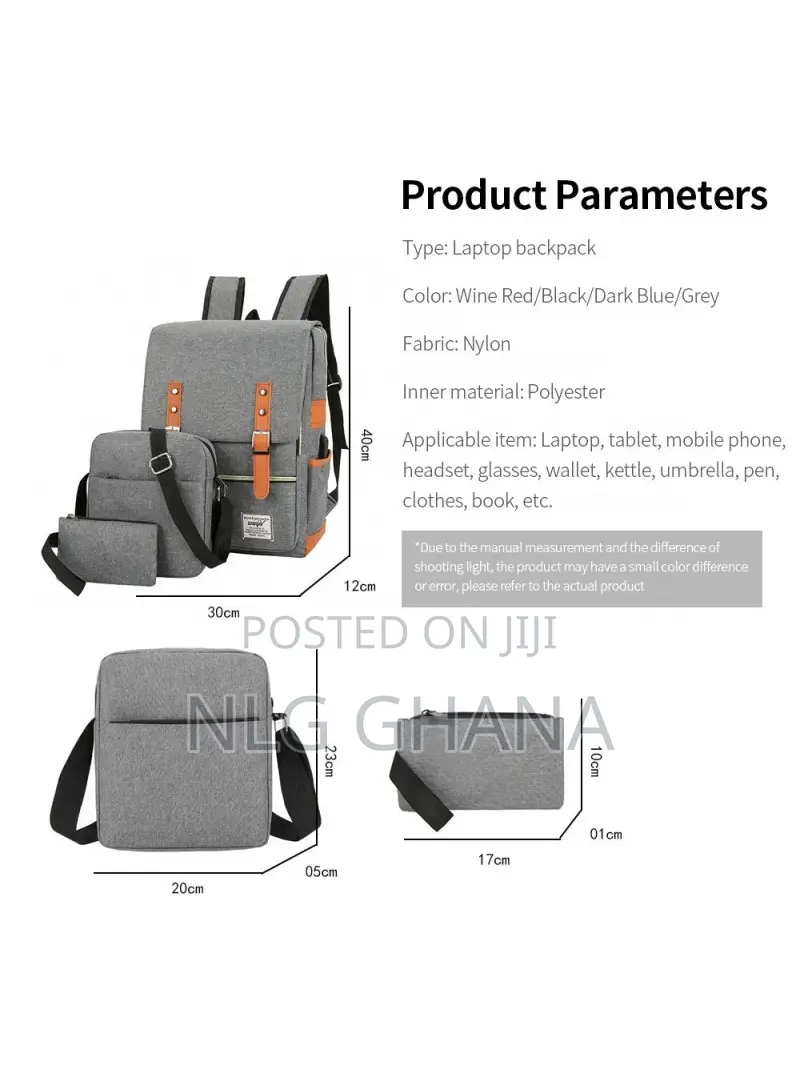 3 PCS Travel Business Bag Set Laptop Travel Flap Bac Tvx7624