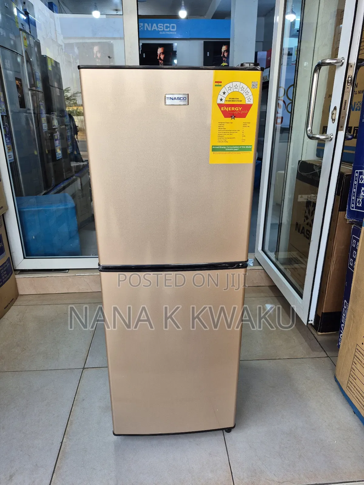 Best Nasco_136liters Double Door Fridge With Bottom Freezer