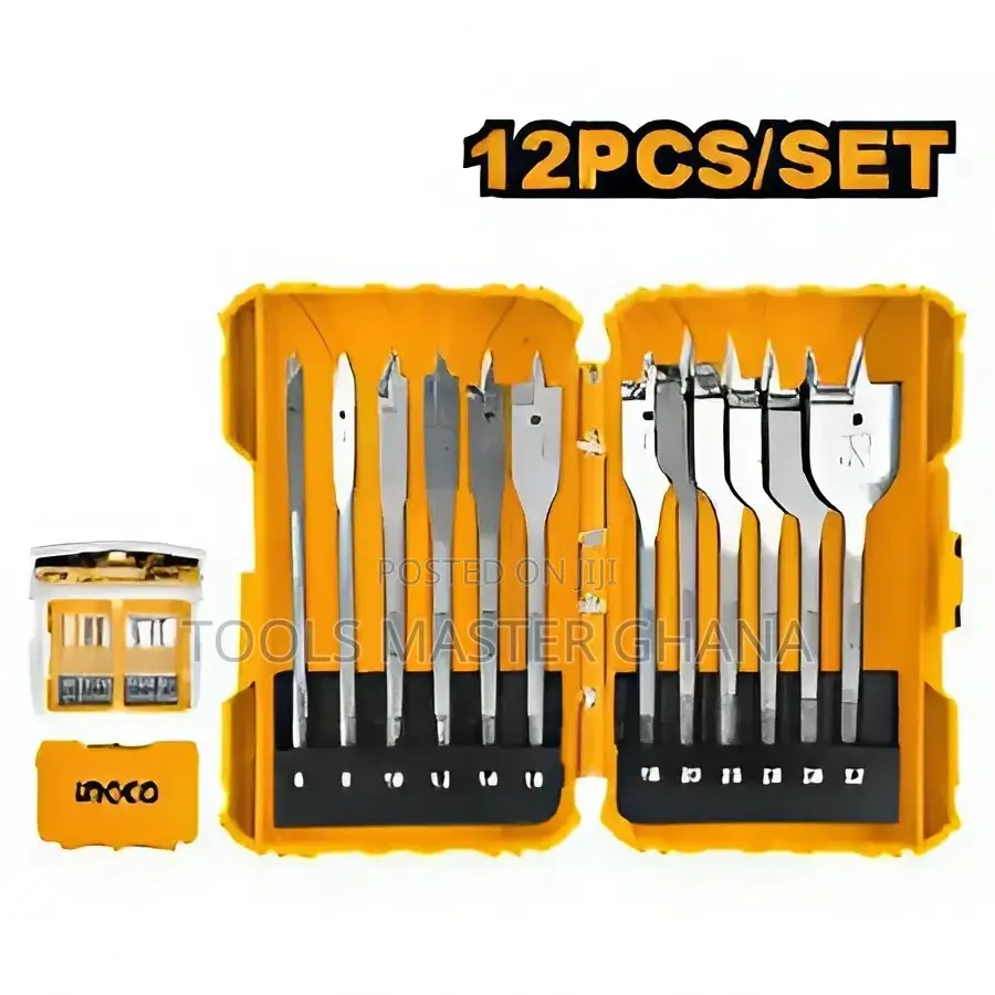 13 Pcs Flat Wood Drill Bits Set - Akd41301