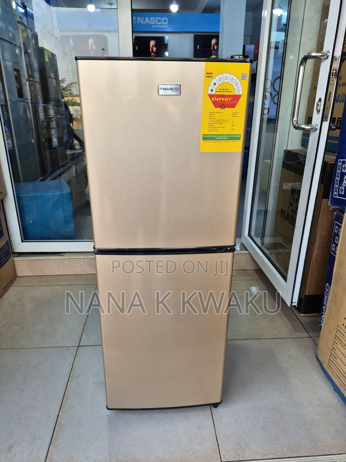 Golden Panel Nasco 138liters Double Door Fridge/Bottom Freez