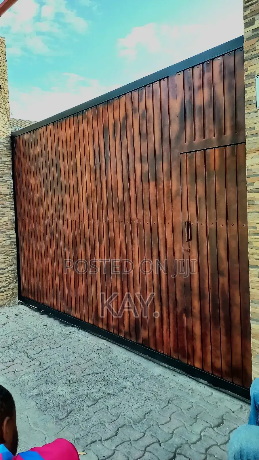 Modern Galvanized Main Gate | Custom Jerusalem Gate