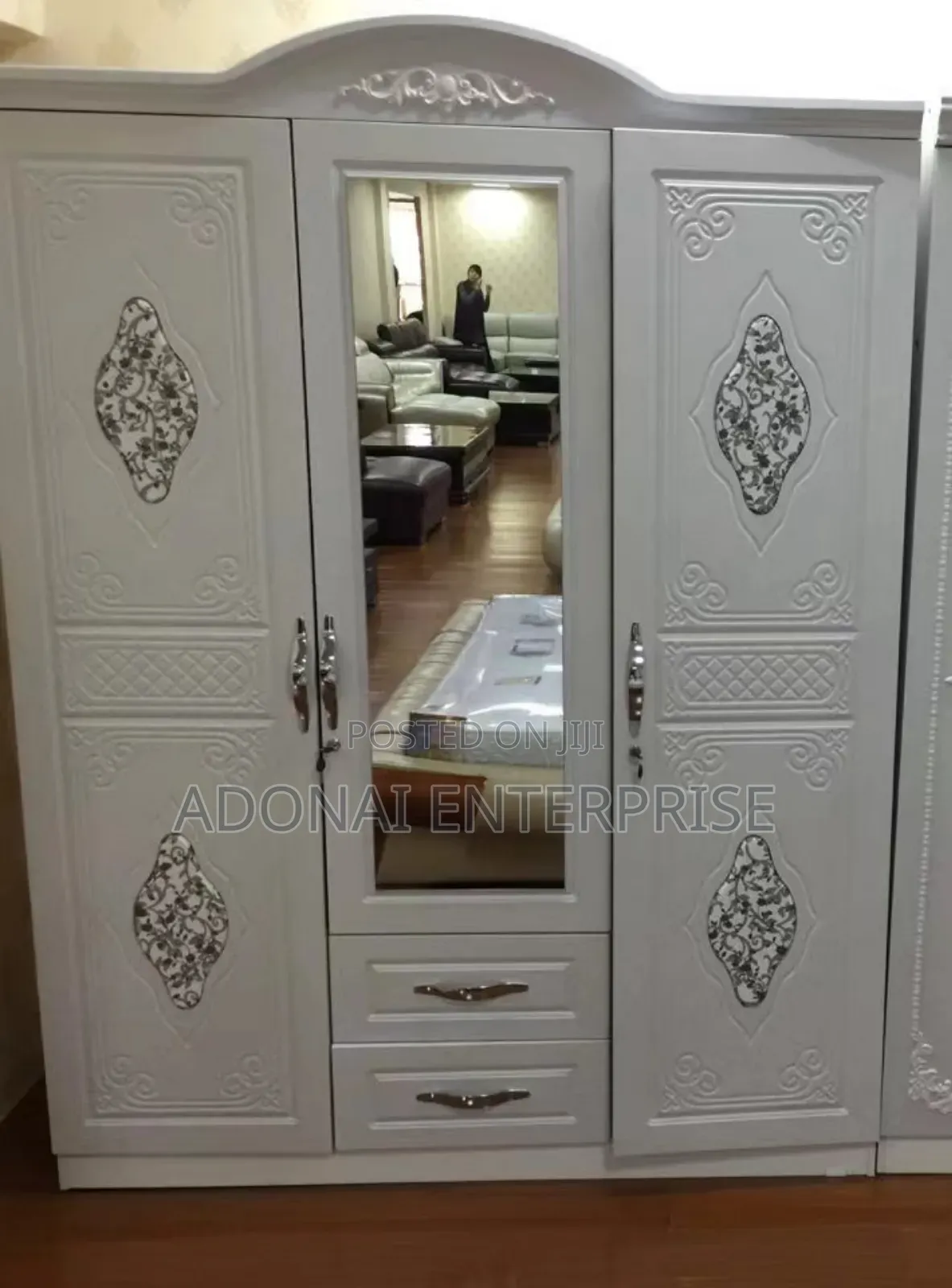 Most Eloquent White 3doors Wardrobe
