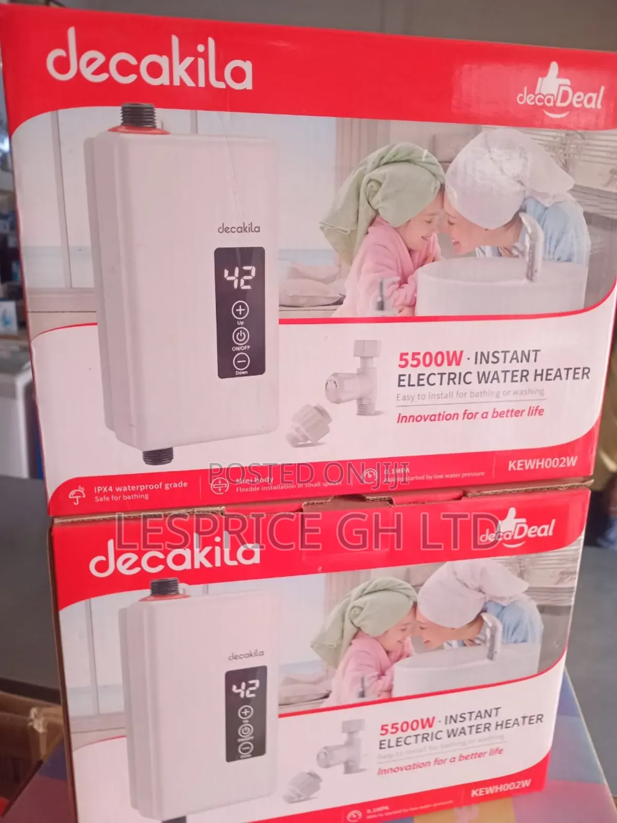 Rapid Heating - Decakila 5500W Water Heater