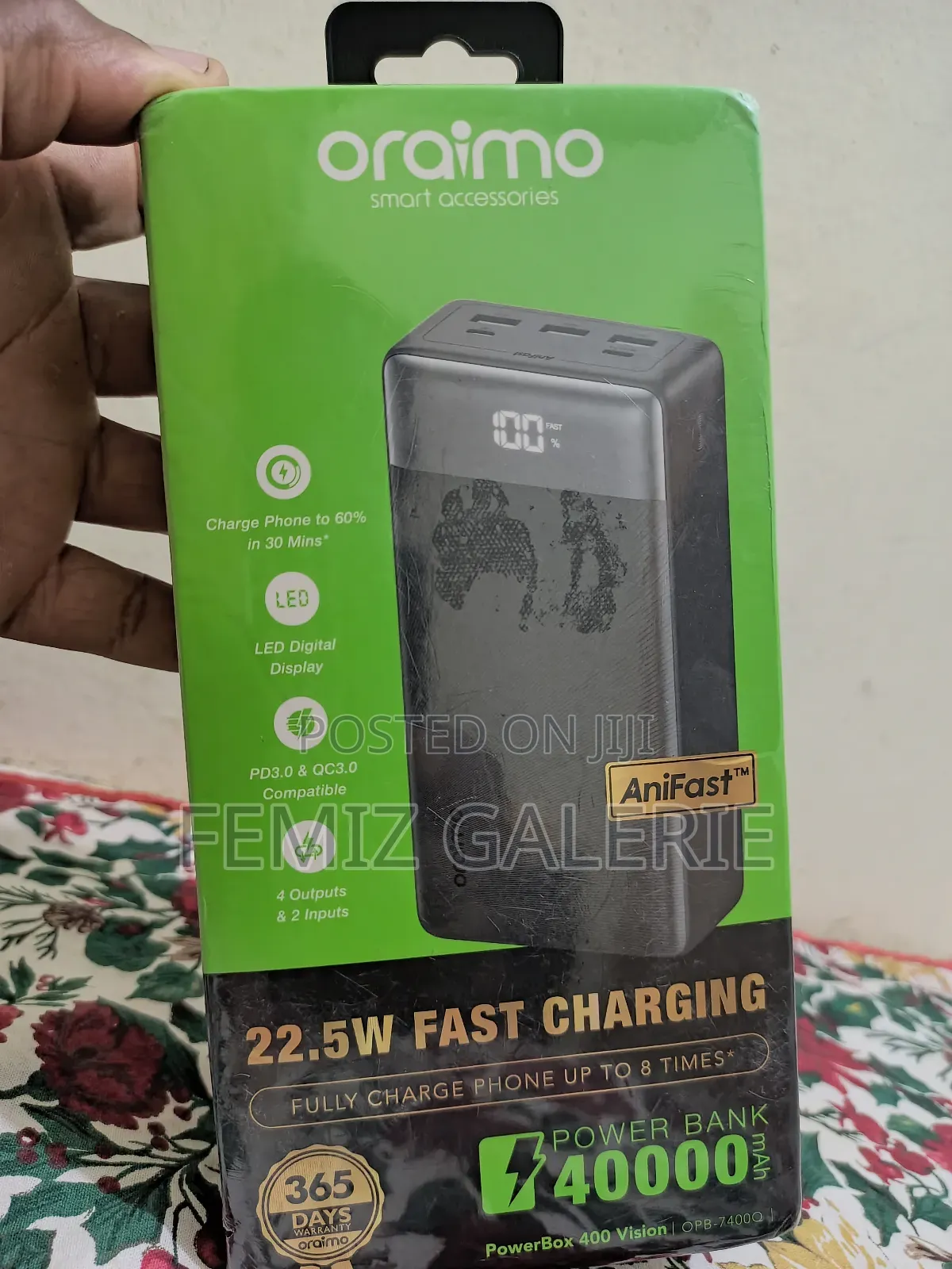 Oraimo Powerbox 400 Vision 40000mah 22.5w Power Bank