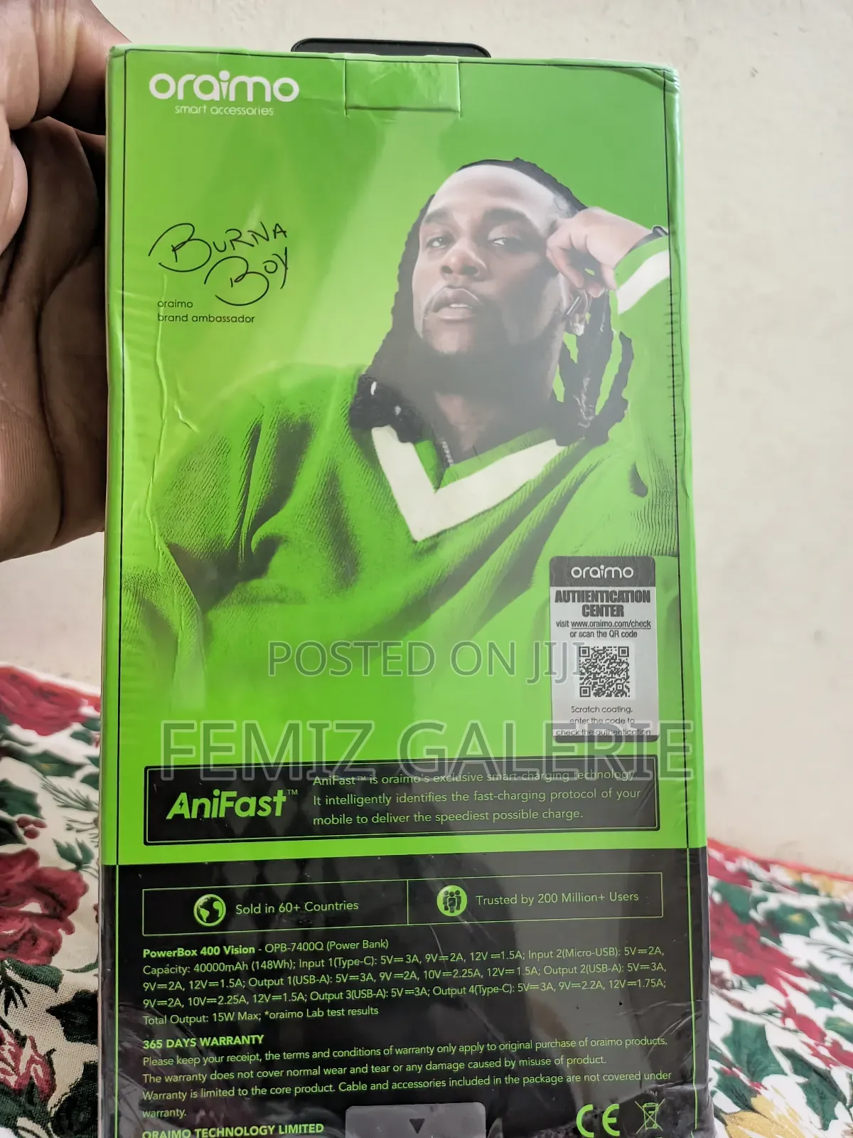 Oraimo Powerbox 400 Vision 40000mah 22.5w Power Bank