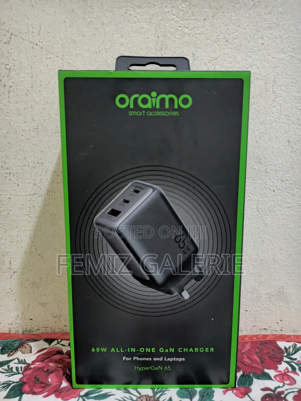 Oraimo Hyper Gan 65 65w Gan Wall Charger Kit + 100w Cc Cable
