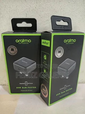 Oraimo 20w Powercube Charger + C-to-C/C-to-Lightning Cable