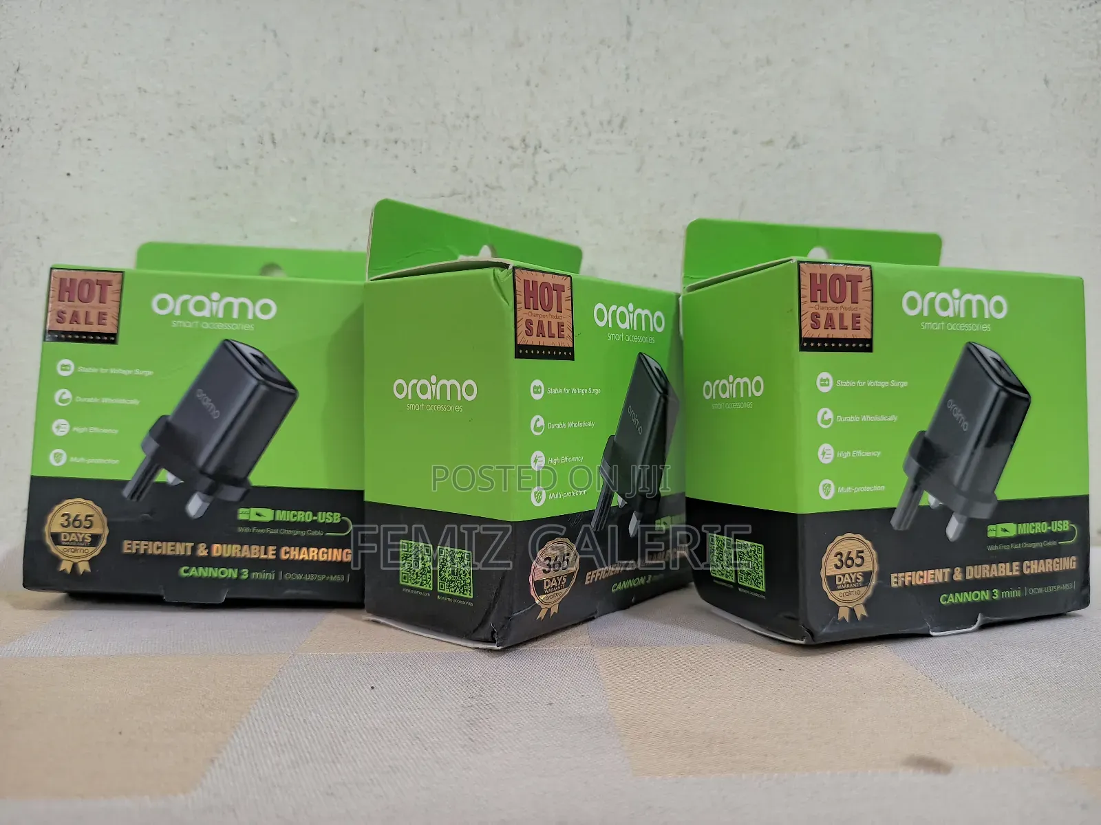 Oraimo Cannon 3 5W USB-A to Mini-Usb Wall Charger
