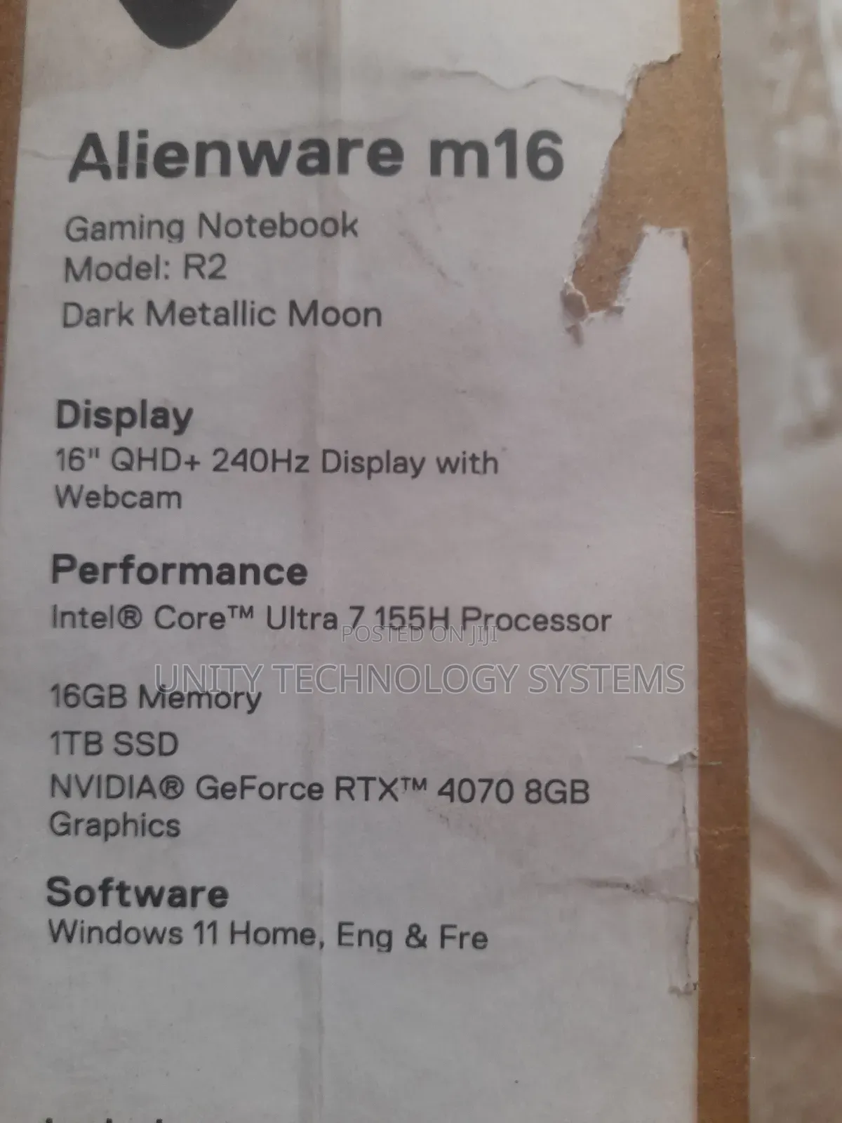 New Laptop Alienware Area-51m 16GB Intel Core Ultra 7 SSD 1T