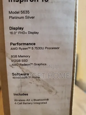 New Laptop Dell Inspiron 16 5620 8GB AMD Ryzen 5 SSD 512GB